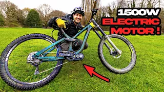 I MADE A CRAZY POWERFUL DIY DOWNHILL ELECTRIC BIKE!