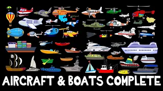 [AIRCRAFT & BOATS] Flying Vehicles for kids | Picture Show | Fun & Educational Learning Video