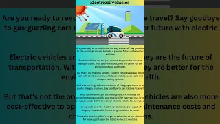 Electrical Vehicles | The FUTURE of Transportation is ELECTRIC