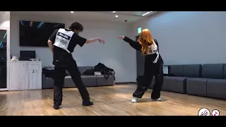 Hyunjin x Yeji Play With Fire dance practice behind