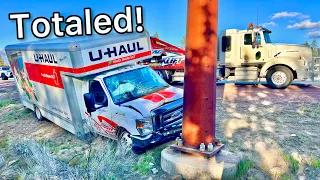 Brand new truck loses fight with a power pole!