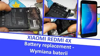 Xiaomi Redmi 4x - wymiana baterii - battery replacement