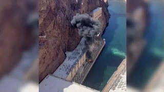 Hoover Dam explosion, fire caught on video