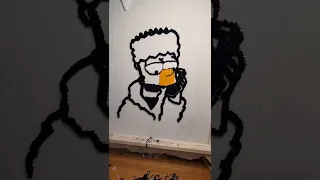 Making a CUSTOM BART SIMPSON rug! (Part 2) #art #diy #howto #rugtufting #satisfying #craft