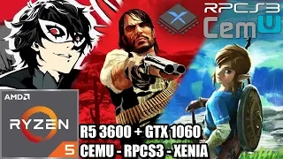 Ryzen 5 3600 on CEMU - RPCS3 and Xenia - GTX 1060 - Breath Of The Wild - RDR - 3 Emulators Tested