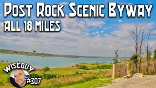 Post Rock Scenic Byway ||| Driving from Wilson to Lucas, Kansas ||| All 18 Miles!