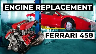 Ferrari 458 Blown Engine Rebuild - Full Start to Finish