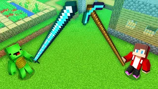 JJ Longest Diamond SWORD vs Mikey Longest PICKAXE in Minecraft - Maizen