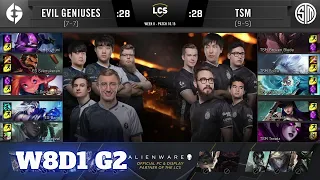 Evil Geniuses vs TSM | Week 8 Day 1 S10 LCS Summer 2020 | EG vs TSM W8D1