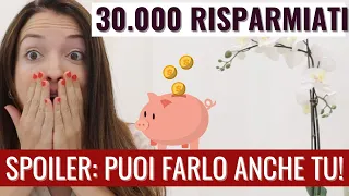 COME RISPARMIARE SOLDI: Ho Risparmiato 30000€ In 6 anni Guadagnando 1270 Euro Al Mese