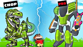 SHINCHAN BECAME A BIG ROBOT TO KILL TREX 🔥 | NOOB vs PRO vs HACKER IN MECHAGELION | IamBolt Gaming