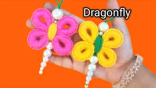 So Cute ☀️ Easy Dragonfly Making Idea with Yarn - You will Love It !! DIY Amazing Woolen Crafts