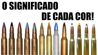 O que significam as cores na ponta da munição?