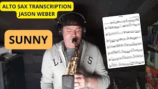 Sunny - Jason Weber Alto Sax Solo TRANSCRIPTION