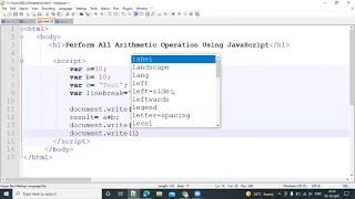 JavaScript All Arithmetic Operations Perform In Single Program