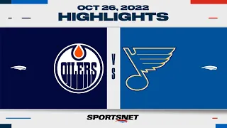 NHL Highlights | Oilers vs. Blues - October 26, 2022