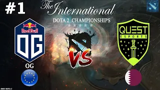 СИЛЬНЕЙШАЯ КАРТА КВАЛ! | OG vs Quest #1 (BO3) The International 2023 - WEU Qualifier