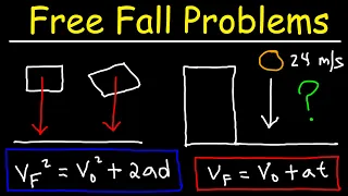 Free Fall Physics Problems - Acceleration Due To Gravity