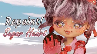 LOL OMG #Repaint || Sugar Heart Valentine's Day 2022 Collab || Ooak doll