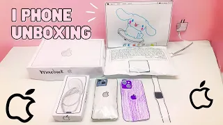 [📱Paper diy📱I Phone 15 pro max, MacBook, Applewatch Unboxing |Asmr|No Music🔇