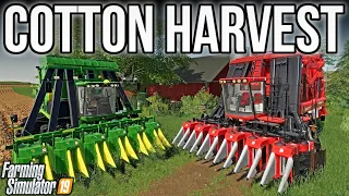 Cotton Harvest Fail & Adding New Farm! | New Woodshire | Farming Simulator 19