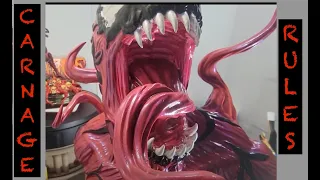 ep6 CARNAGE Bust 3D Model Metallic Paint Project- After Action Review/ final episode  #customs