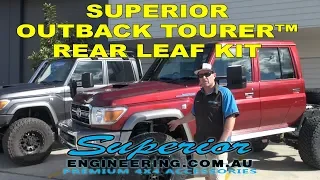 Superior Outback Tourer™ Leaf Kit 100% Legal 4" Lift, 33-35" Tyres, Track Corrected, 4T GVM Upgrade