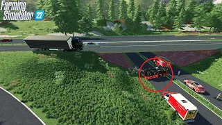 LS22 - Schwerer LKW Unfall! WLF stürzt Brücke runter! Einsatz für die Feuerwehr V14