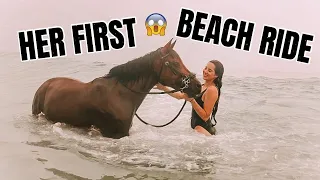 RIDING MY HORSE ON THE BEACH FOR THE FIRST TIME! 2020