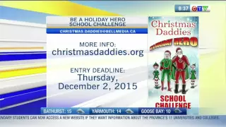 2015 Christmas Daddies' Be a Holiday Hero School Challenge announcement