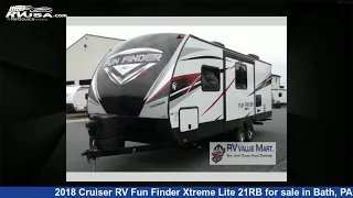 Beautiful 2018 Cruiser RV Fun Finder Xtreme Lite Travel Trailer RV For Sale in Bath, PA | RVUSA.com