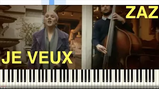 ZAZ Je Veux Piano Tutorial Instrumental Cover