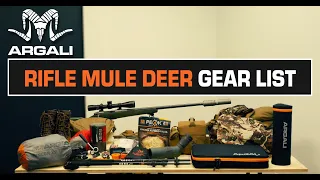 BRAD'S OCTOBER RIFLE MULE DEER GEAR LIST