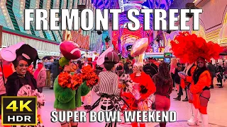 Fremont Street Las Vegas Walk - Super Bowl Weekend - Feb 2024