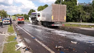 Ріки дизпалива та кілометрові затори. Наслідки моторошної ДТП на Бродівщині (ТК "Броди online")