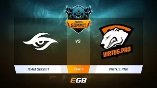 Team Secret vs Virtus.Pro, Game 5, DOTA Summit 7 LAN-Final, Day 5