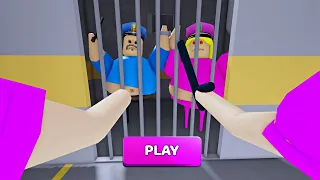 What if I Playing as Police Girl in Barry's Prison Run ? OBBY Full GAMEPLAY #roblox
