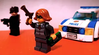 ограбление банка и погоня полиции.| лего мультфильм.