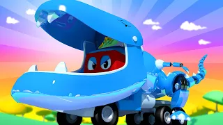 Supernáklaďák Karel ve Městě Aut 🚚 ⍟ Speciál Jurský park - Robotický T-Rex náklaďák - Dětské animáky