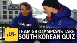 Winter Olympics: Team GB stars put their South Korea knowledge to the test - BBC Sport