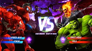 Spider Man & Red Venom vs Ghost Rider & Hulk (Hardest AI ) Marvel vs Capcom:Infinite