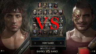 Mortal Kombat 11 Rambo vs Kano (Difficulty: very hard)