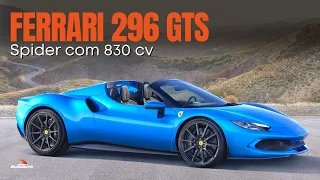 🏎️ FERRARI 296 GTS conversível com motor V6 híbrido de 830 cv - BlogAuto