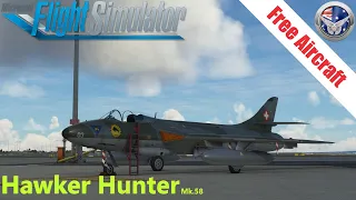 Hawker Hunter Freeware Aircraft - Flight/Review - Microsoft Flight Simulator 2020