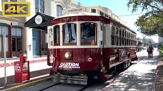 Galveston Island Trolley, Downtown to Galveston Beach, Miner Railcar, 4K Trolley Ride