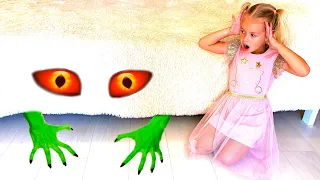 شفا - قصة وحش تحت السرير !!! Eva - Monster under the bed story | Ева и детская история