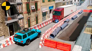 Cars vs Narrow Road 😱 BeamNG.Drive