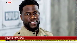 Kevin Hart suffers 'major injuries' in car crash (USA) - Sky News - 2nd September 2019