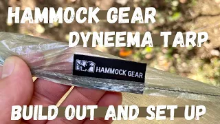 Hammock Gear 11ft Dyneema Tarp w/Doors. Build out and set up.