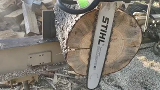 (295) Stihl carbide chain cutting comparison, Stihl 33RD3 vs 33RS. dull vs sharp and some new chains